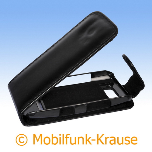 Flip Case für Nokia Asha 306 (Schwarz)