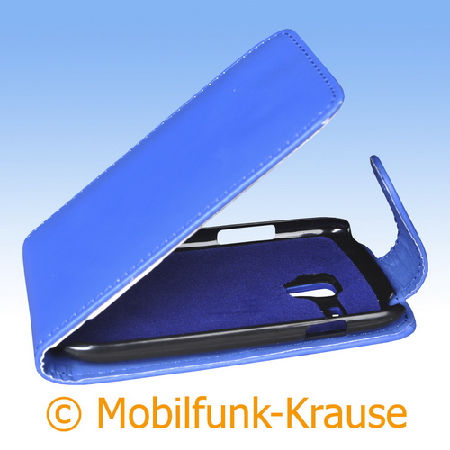Flip Case für Samsung GT-I8200 / I8200 (Blau)