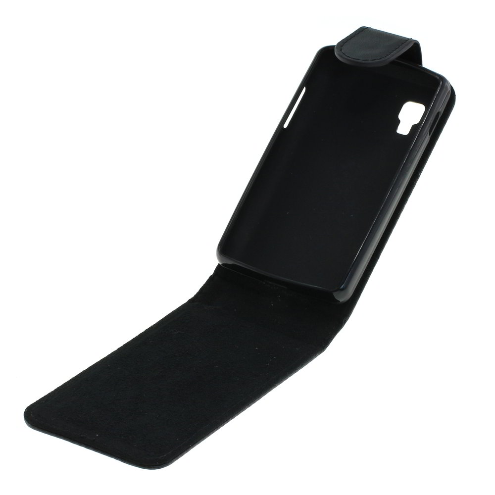 Flip Case für LG E440 Optimus L4 II (Schwarz)