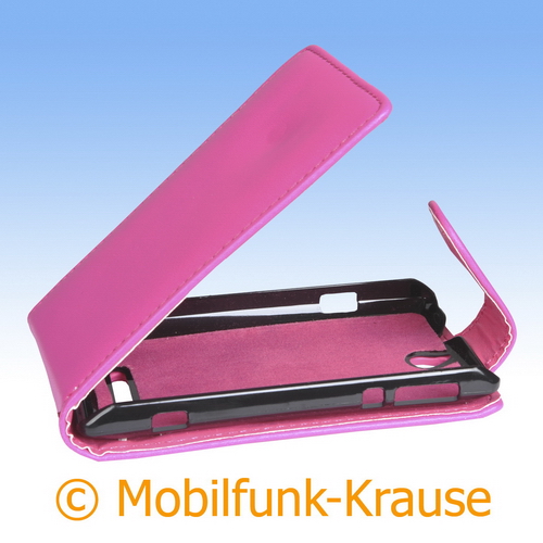 Flip Case für Sony Xperia E (Pink)